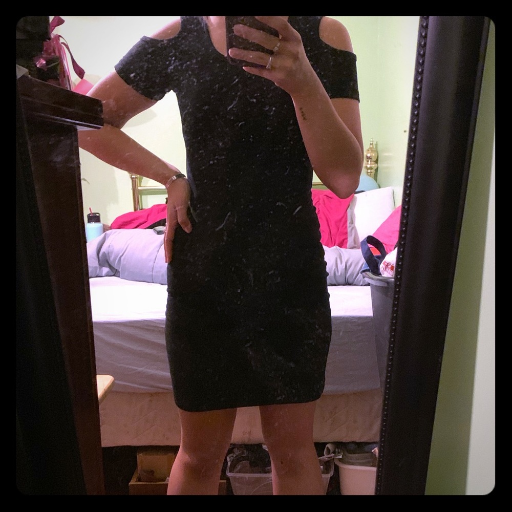 Cold shoulder fitted dress